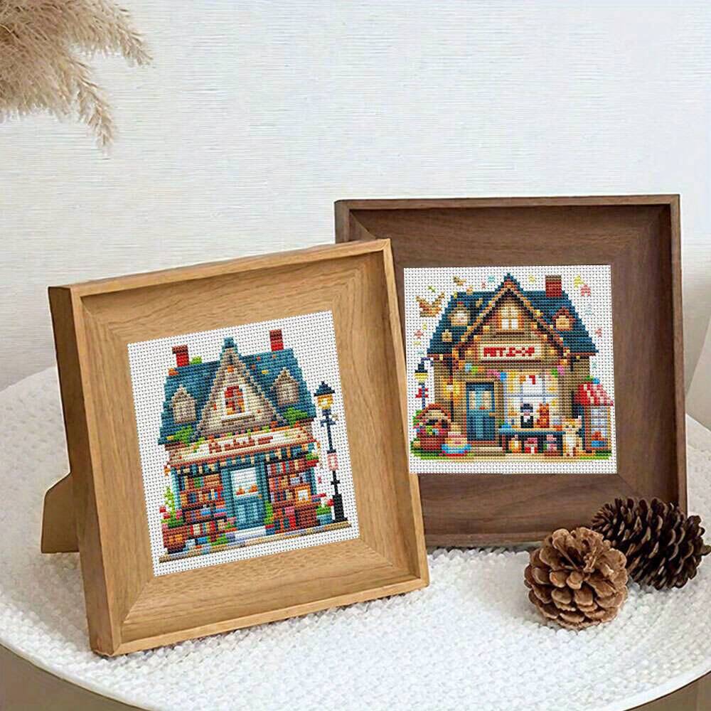 12Pcs Cross Stitch Kits House  - Embroidery Artist avis et prix