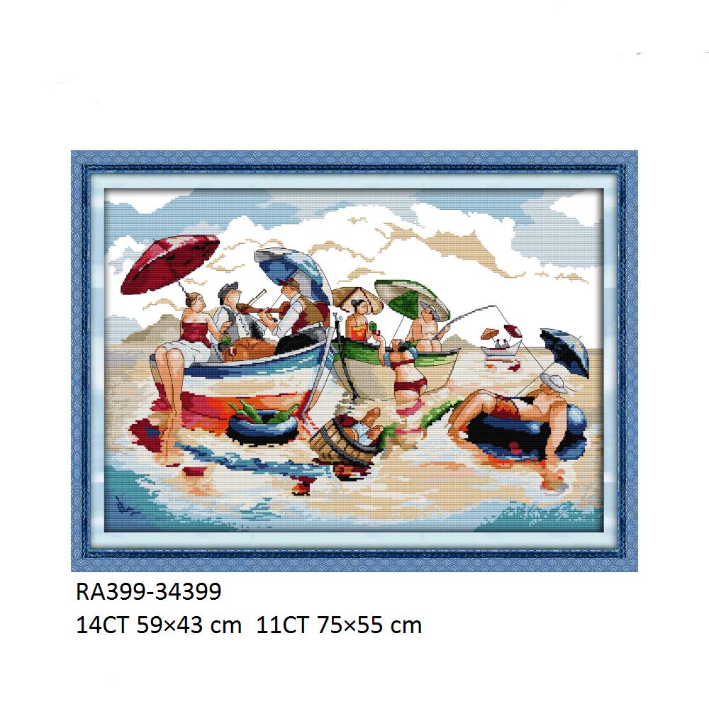Cross Stitch Kits for Beach, F - Embroidery Lovers avis et prix