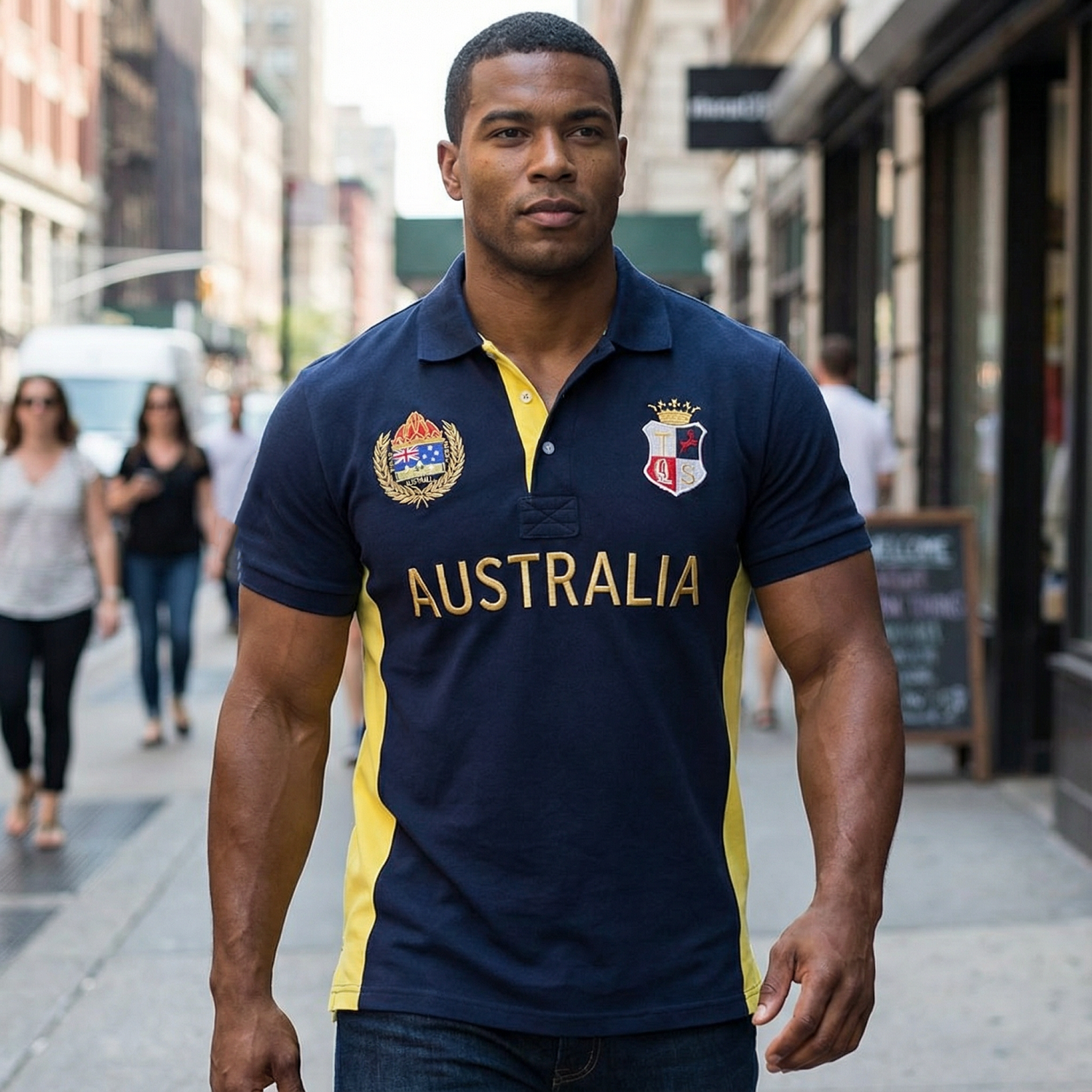 Men's Polo Shirt Australia Roy - Embroidery In Australia avis et prix