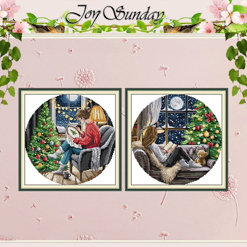 The Christmas Tree and Girl Pa - Embroidery Tas avis et prix