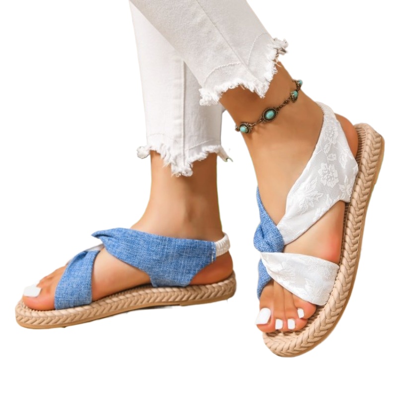 Summer Women Flat Sandals 2026 - Embroidery Canvas avis et prix