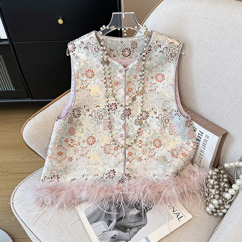 New Chinese Style National Tre - Embroidery Vest avis et prix