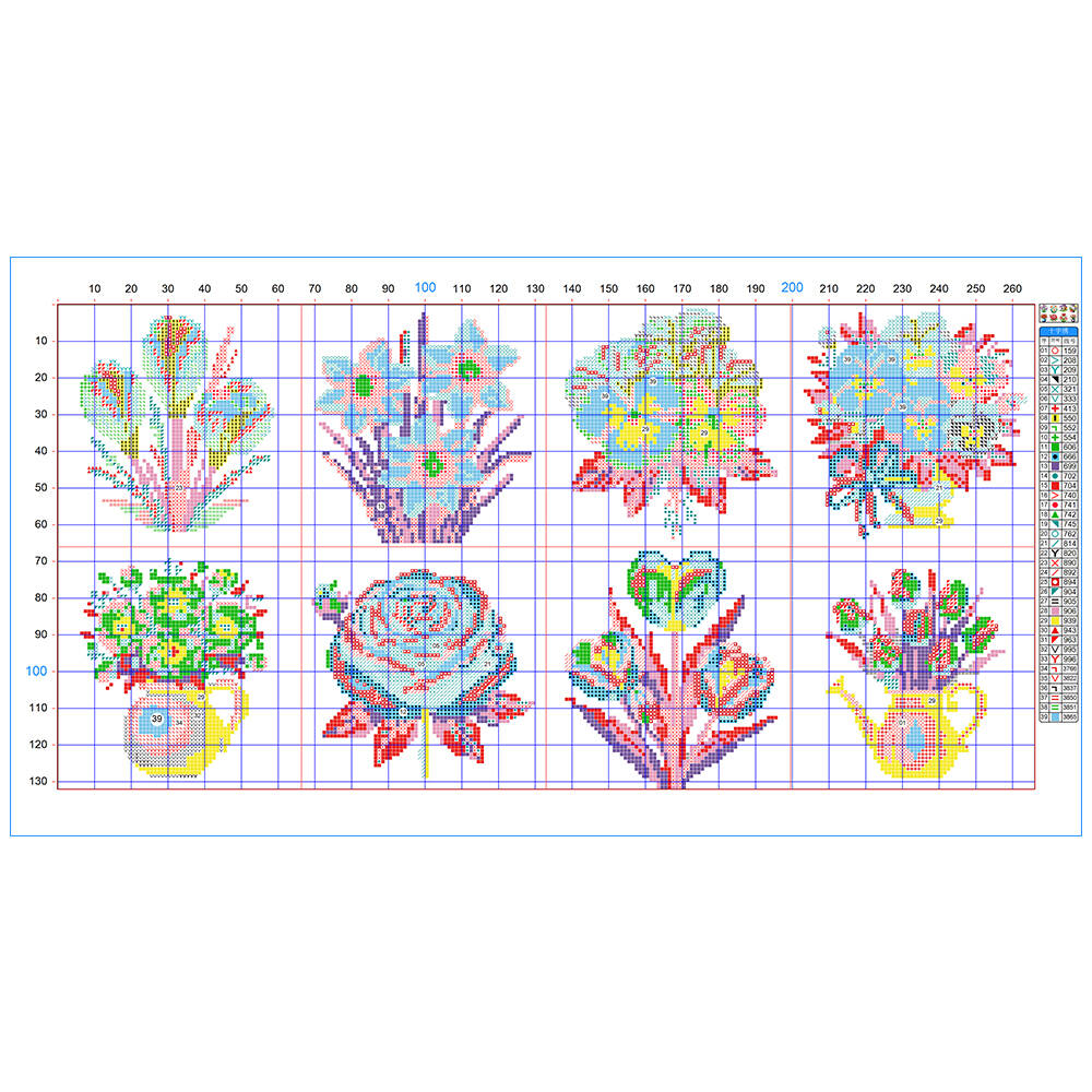 Evershine 8pcs Mini Flower Cro - Embroidery Rose Stitch avis et prix