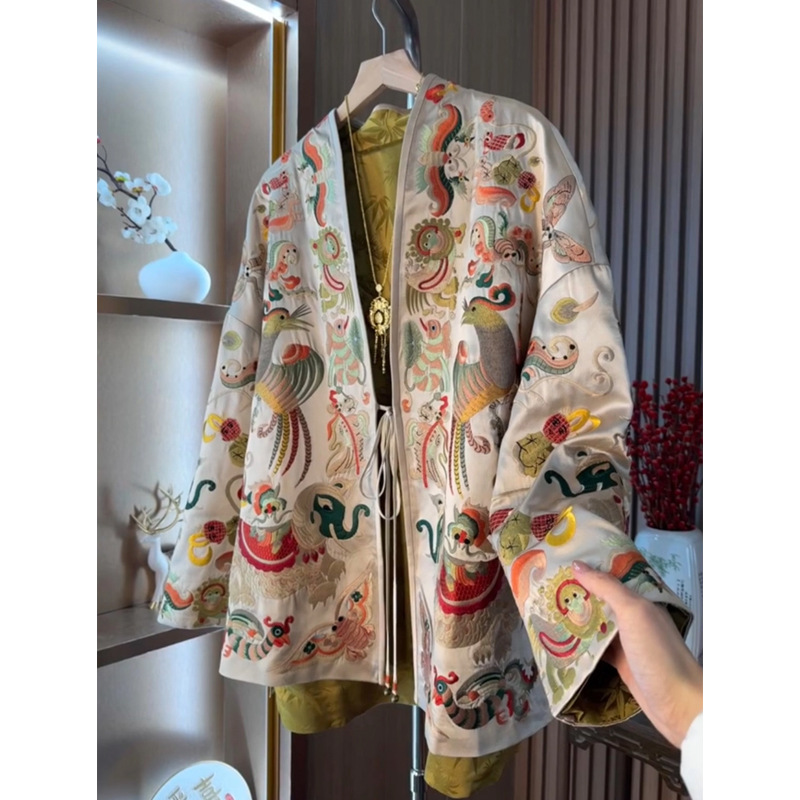 New Chinese Style Kimono Cardi - Embroidery Fashion avis et prix
