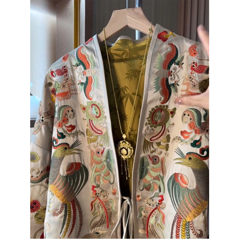 New Chinese Style Kimono Cardi - Embroidery Fashion avis et prix