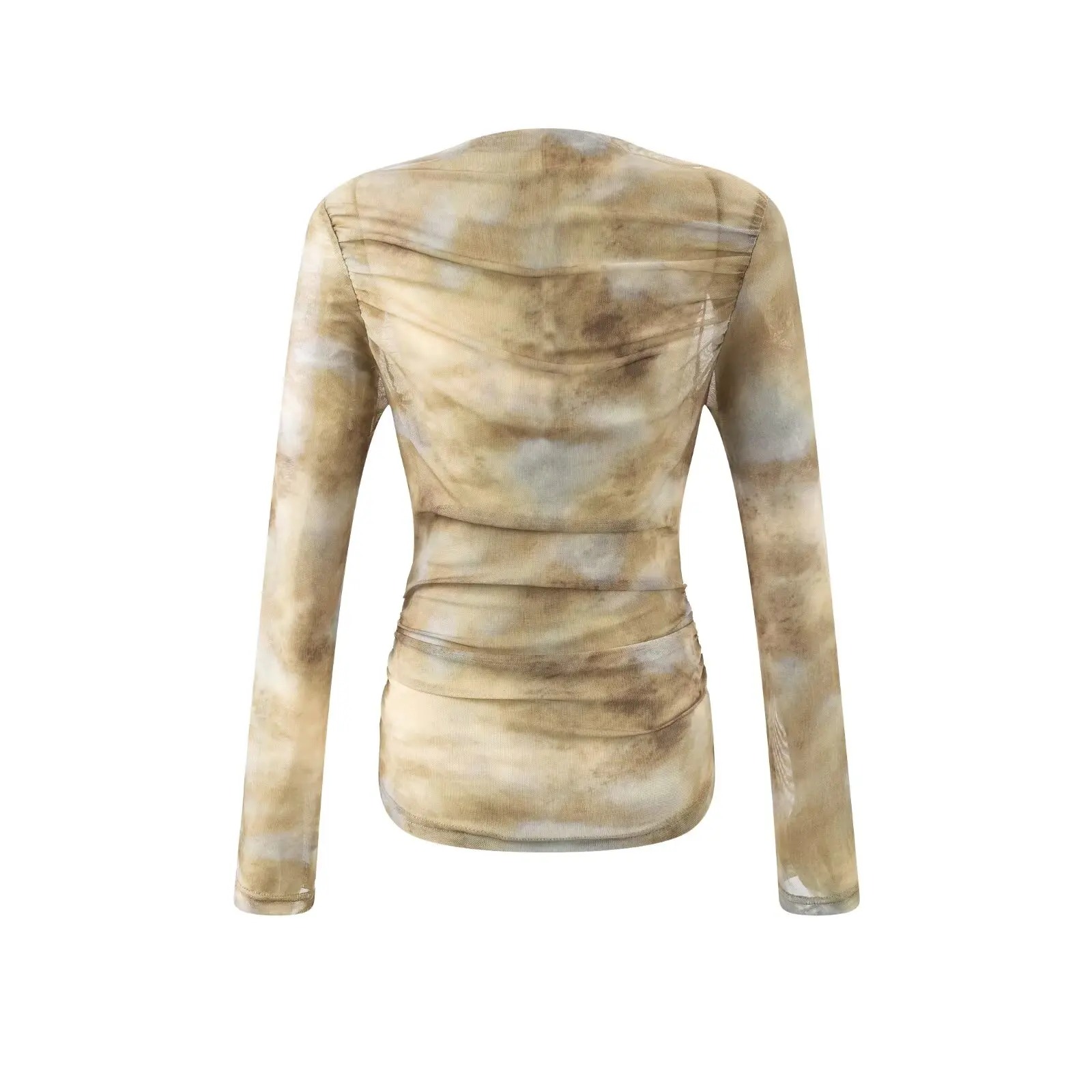 2025 Sexy Tie-Dye Print Ruched - Embroidery Fashion avis et prix