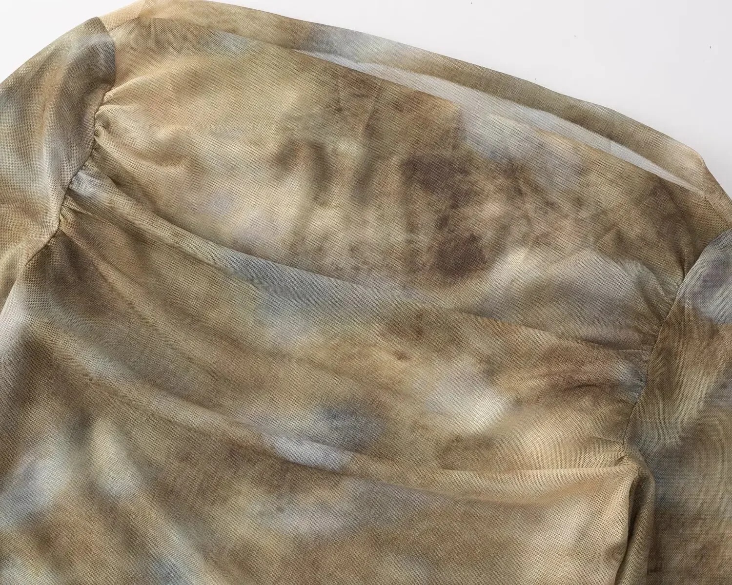 2025 Sexy Tie-Dye Print Ruched - Embroidery Fashion avis et prix