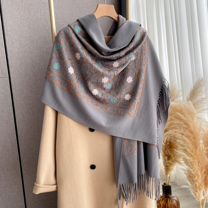 2025 New Embroidery Cashmere S - Embroidery Pashmina avis et prix