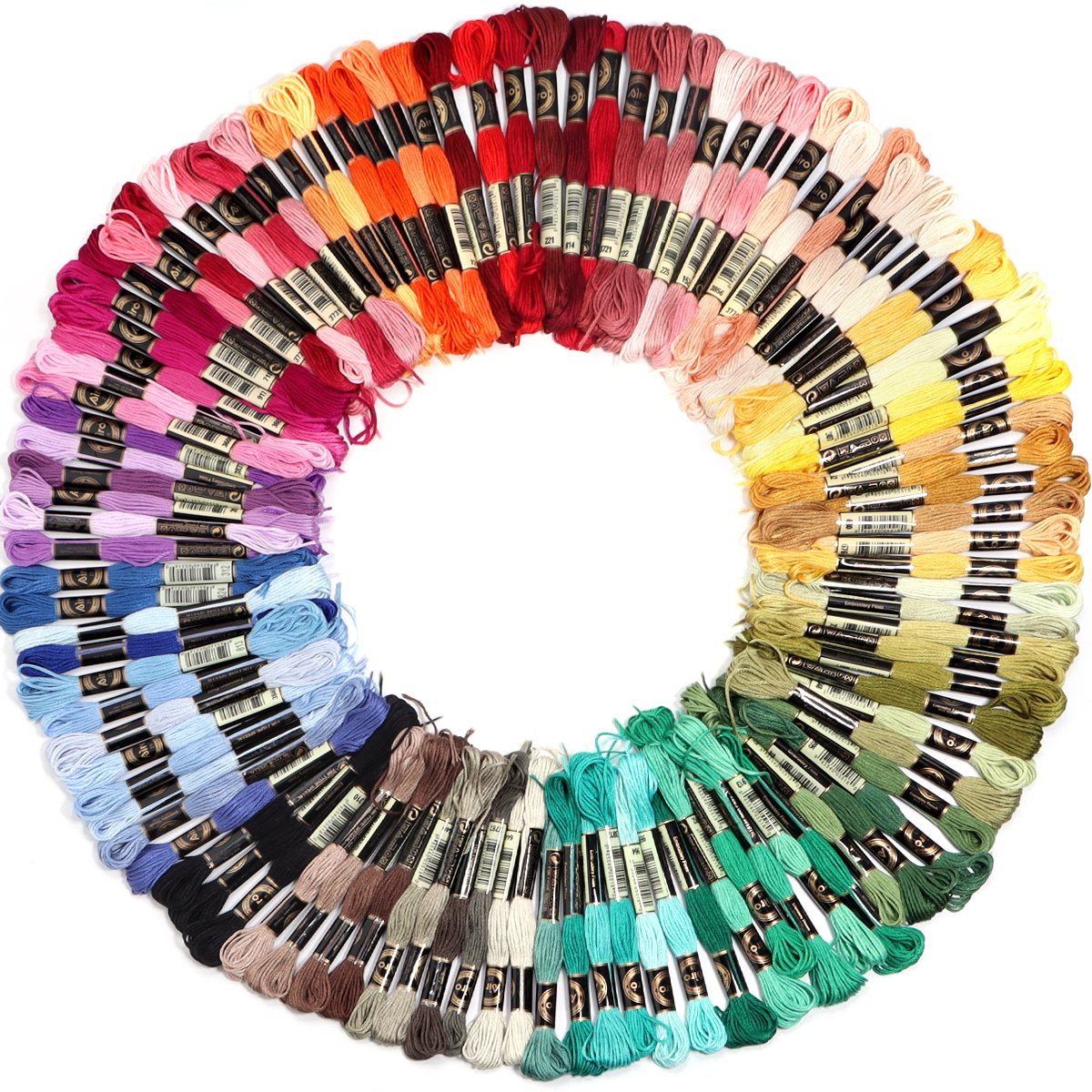 6Pcs/Lot Multicolor Polyester  - Embroidery Service avis et prix