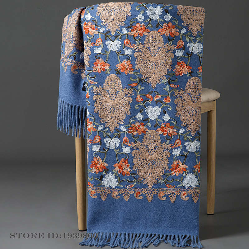 Embroidered Pashmina Cashmere  - Embroidery Pashmina avis et prix
