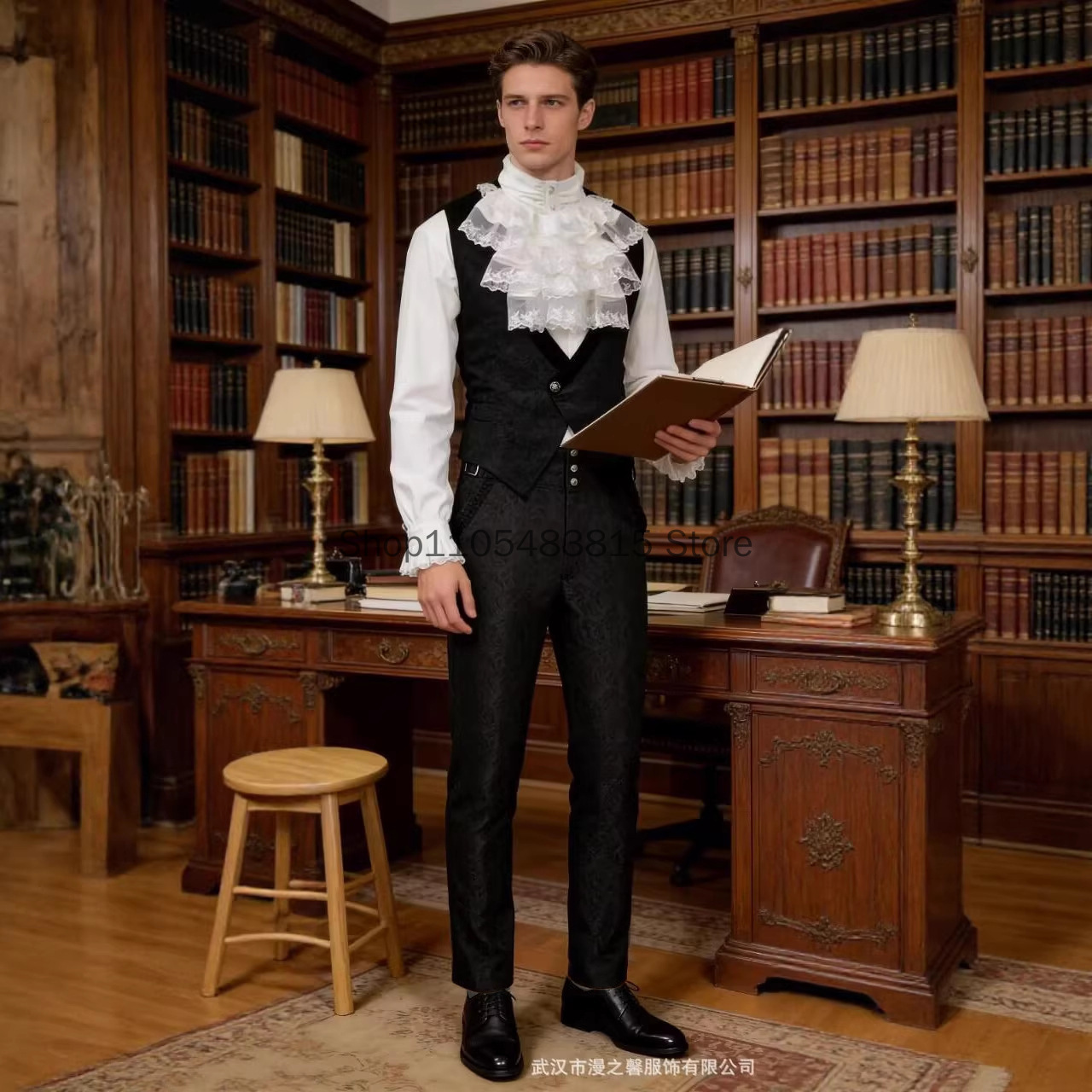 Medieval Men's Noble Vest Embr - Embroidery Vest avis et prix