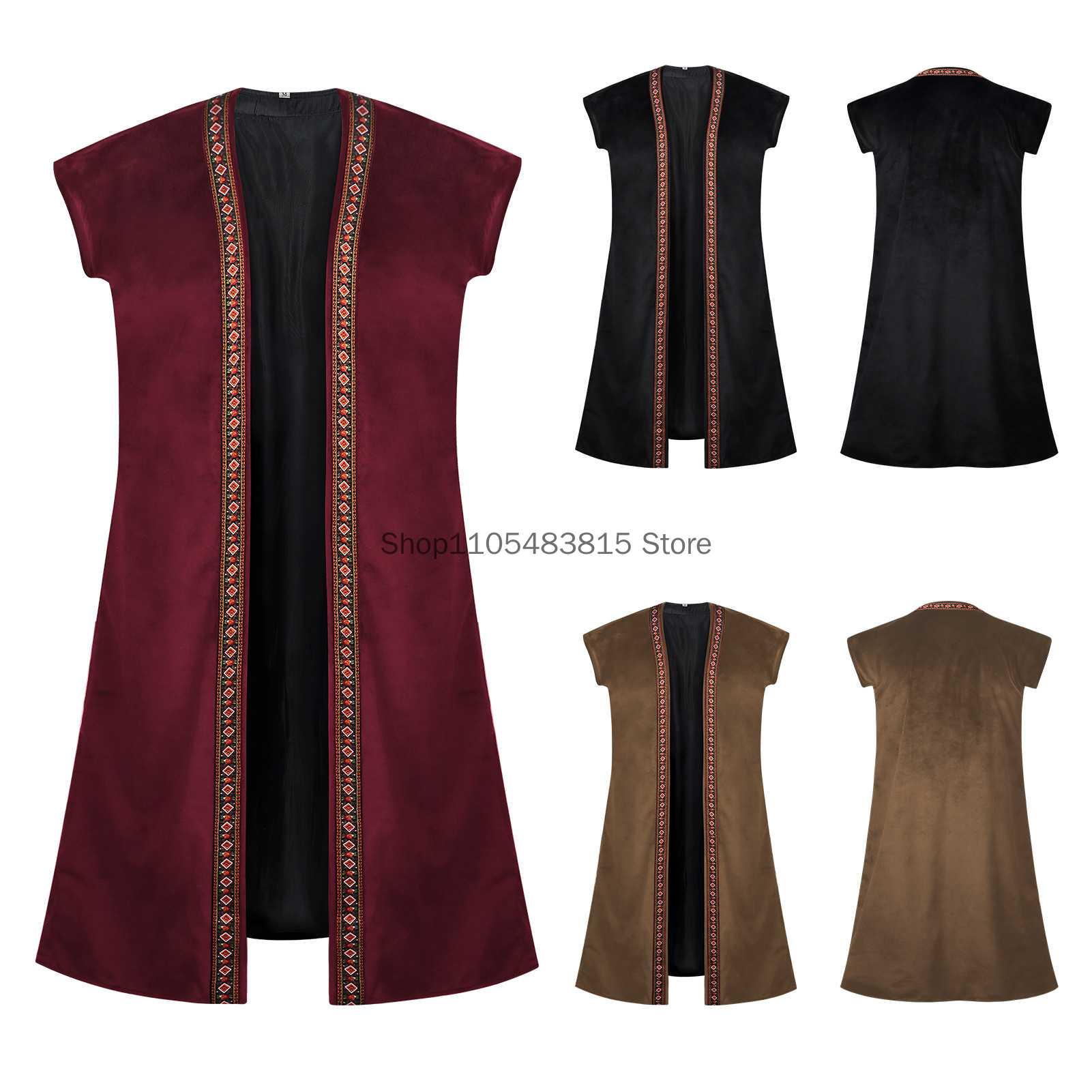 Medieval Men's Noble Vest Embr - Embroidery Vest avis et prix