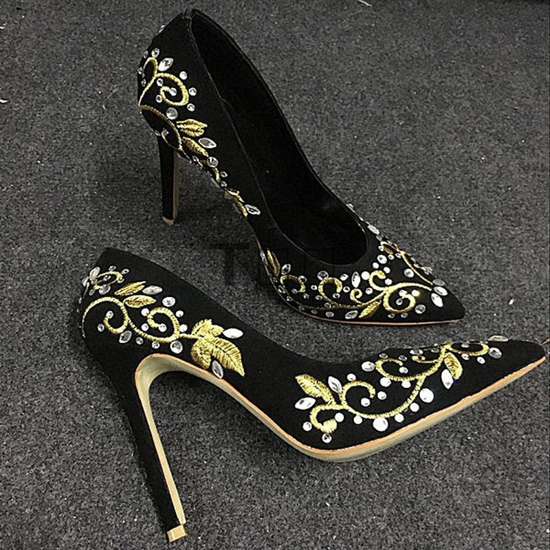 Bling Rhinestone Gold Silver F - Embroidery Flower avis et prix