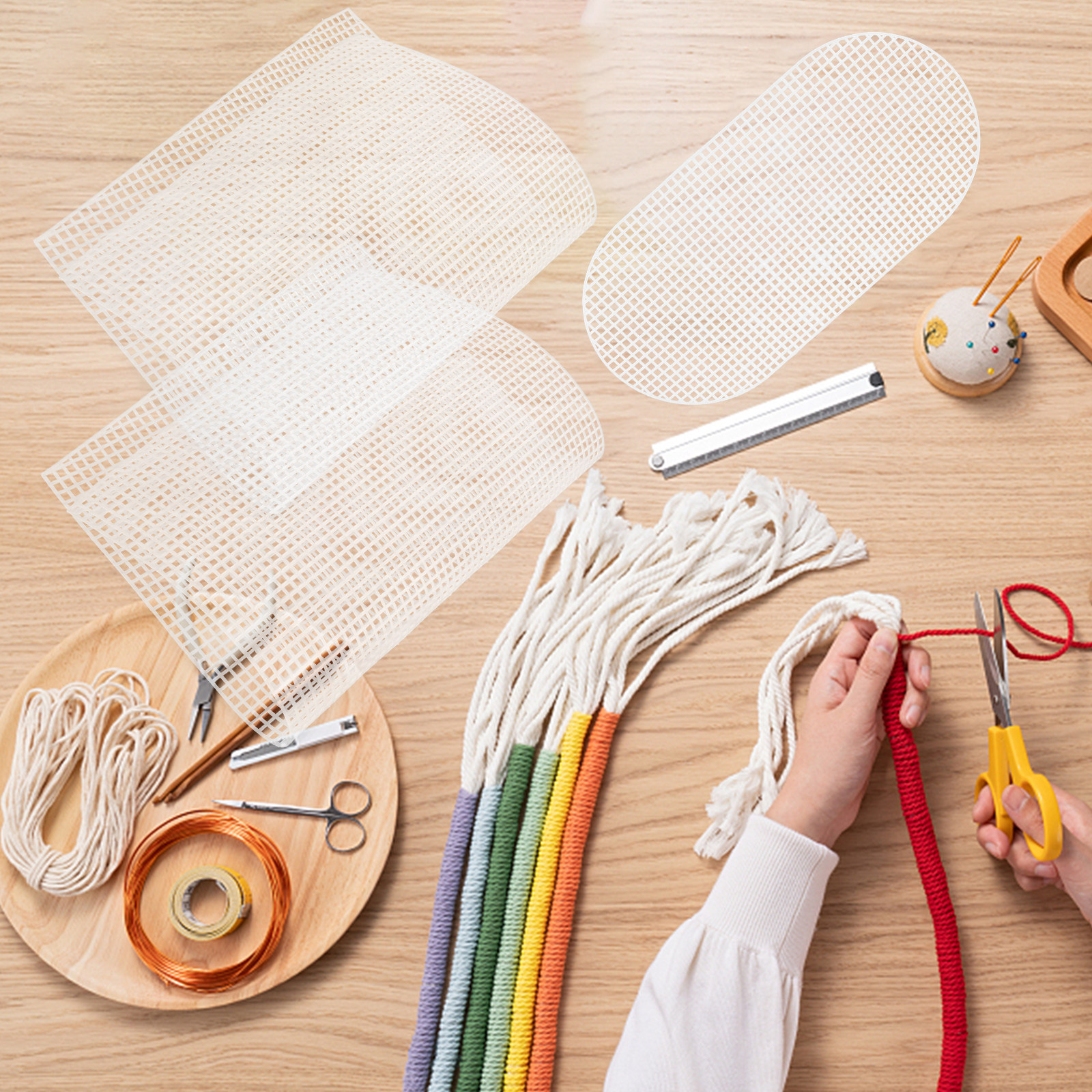 1Set DIY Bag Mesh Sheets Plast - Embroidery Sheet avis et prix