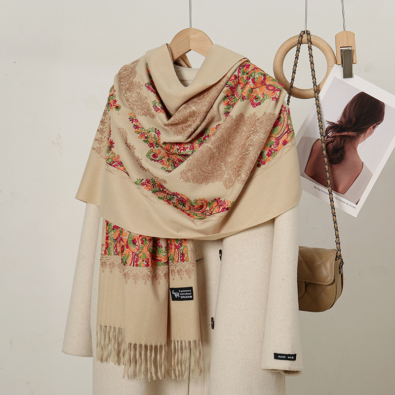 Paisley Embroidery Pashmina Sh - Embroidery Pashmina avis et prix