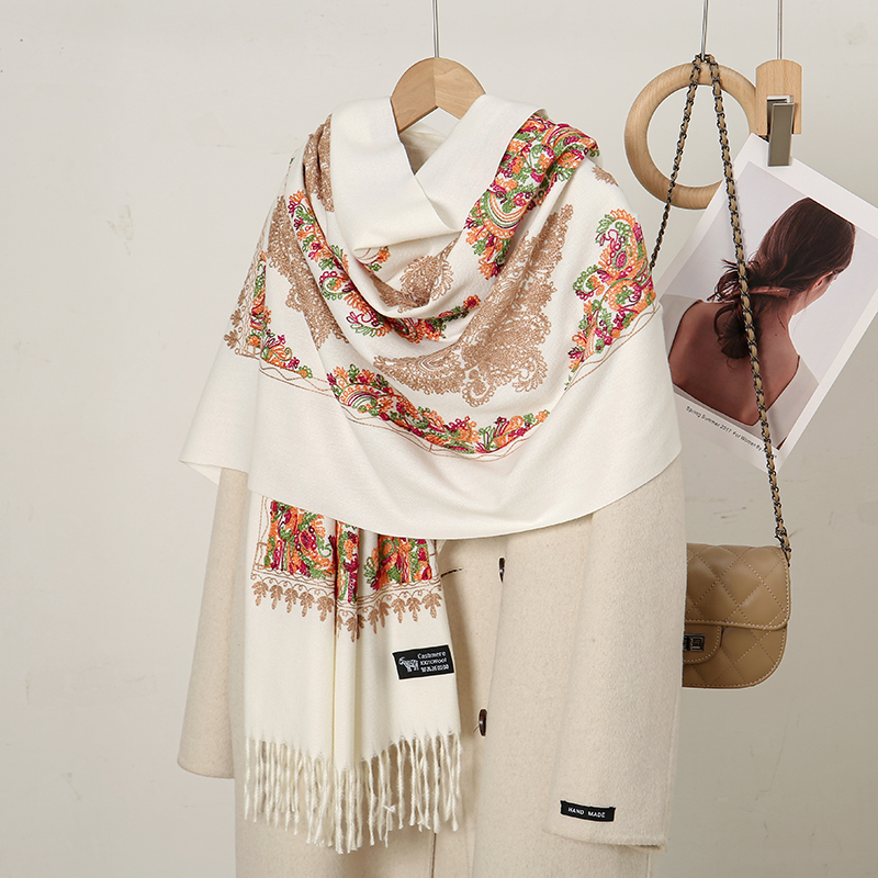 Paisley Embroidery Pashmina Sh - Embroidery Pashmina avis et prix
