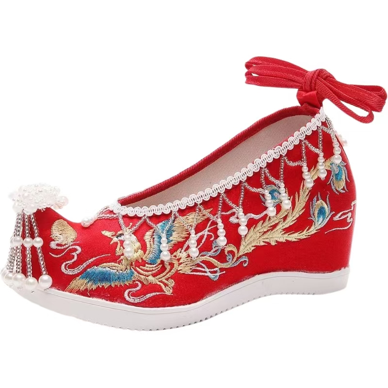Women New Red Embroidered Wedd - Embroidery Canvas avis et prix