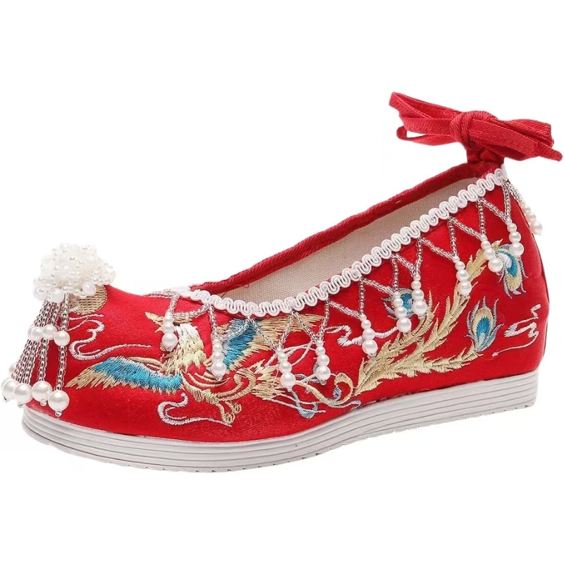 Women New Red Embroidered Wedd - Embroidery Canvas avis et prix
