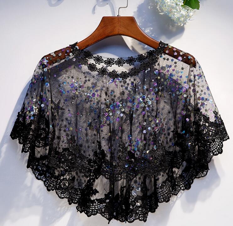 Women's transparent embroidery - Embroidery Pashmina avis et prix