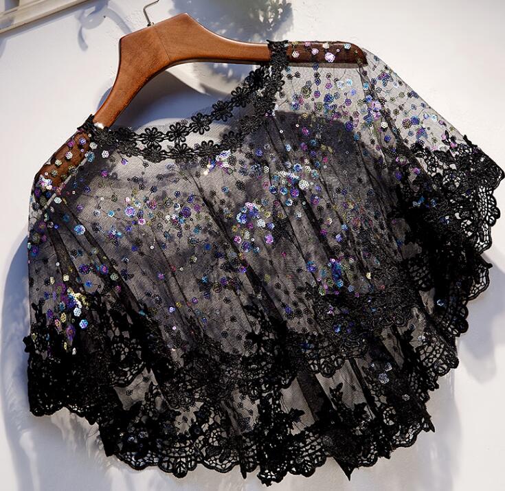 Women's transparent embroidery - Embroidery Pashmina avis et prix