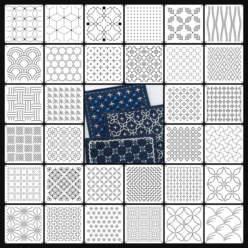 9/32Pcs Sashiko Embroidery Tem - Embroidery Service avis et prix