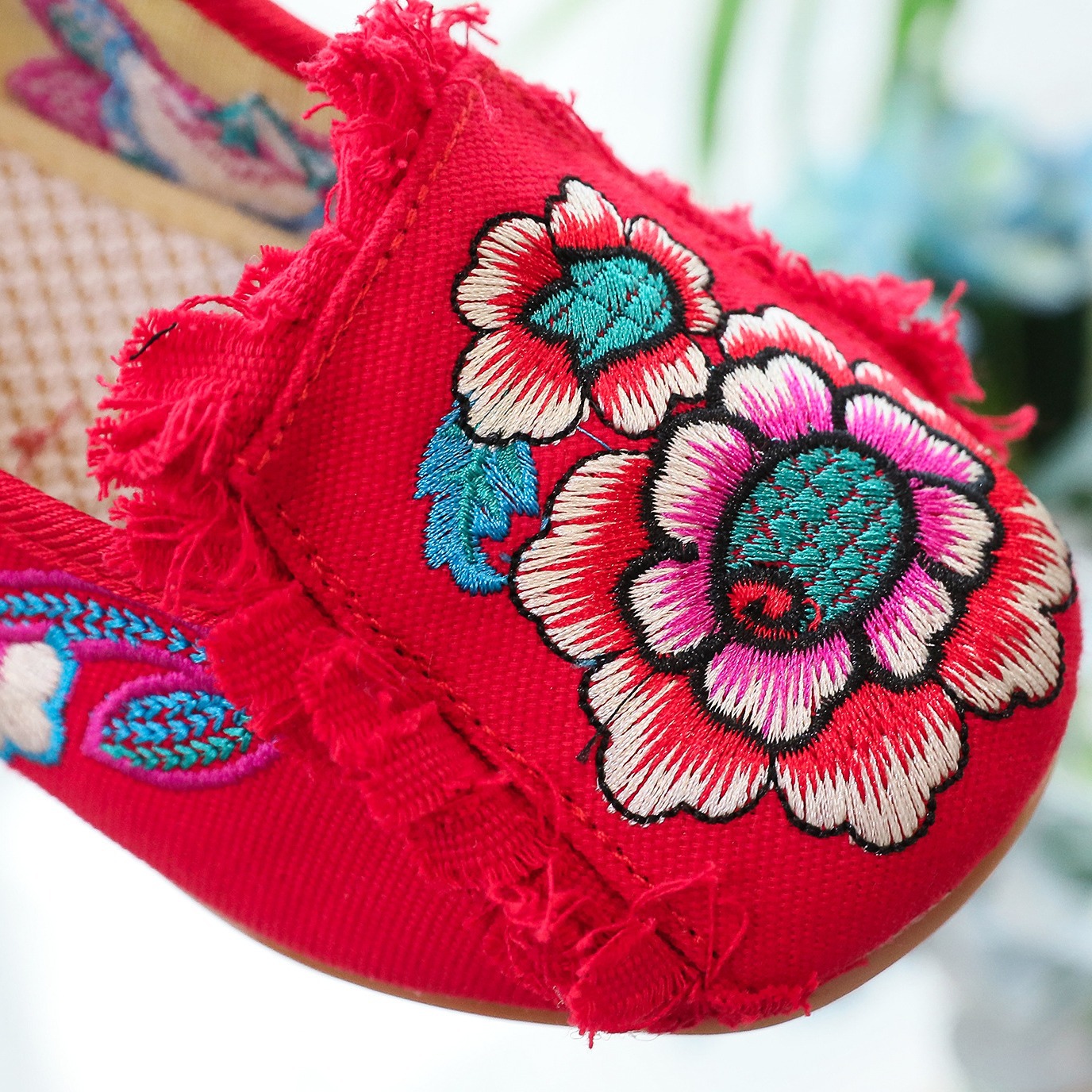 Woman Woven Shoes New Ethnic S - Embroidery Canvas avis et prix