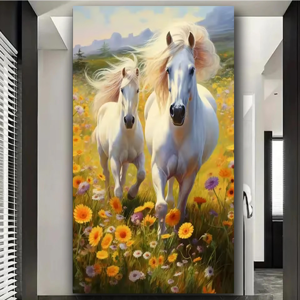 Grassland Running Horses DIY L - Embroidery Running Stitch avis et prix