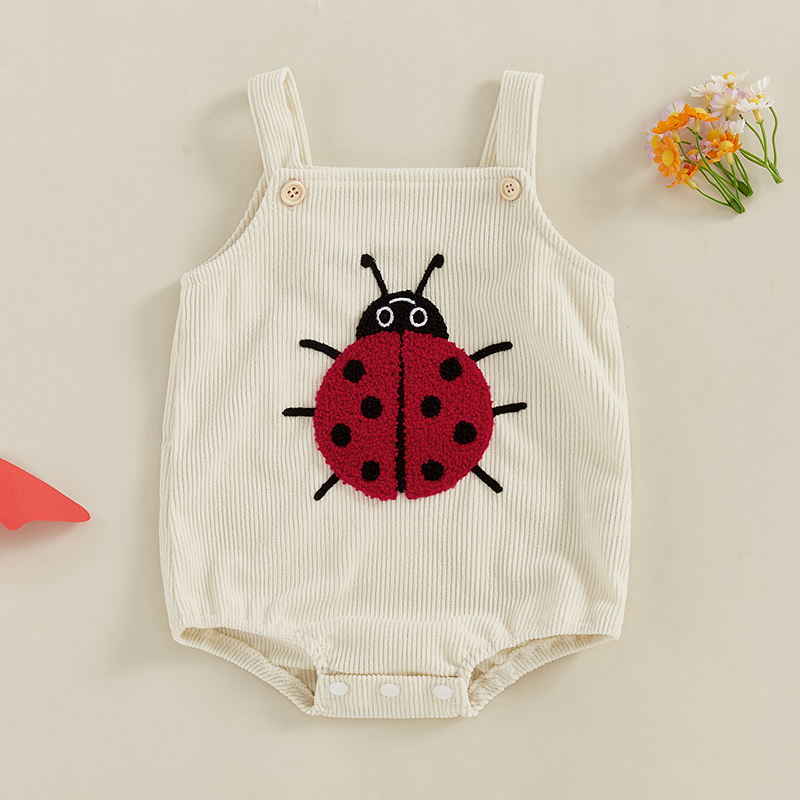 Summer Baby Romper Sleeveless  - Embroidery Lady Bug avis et prix
