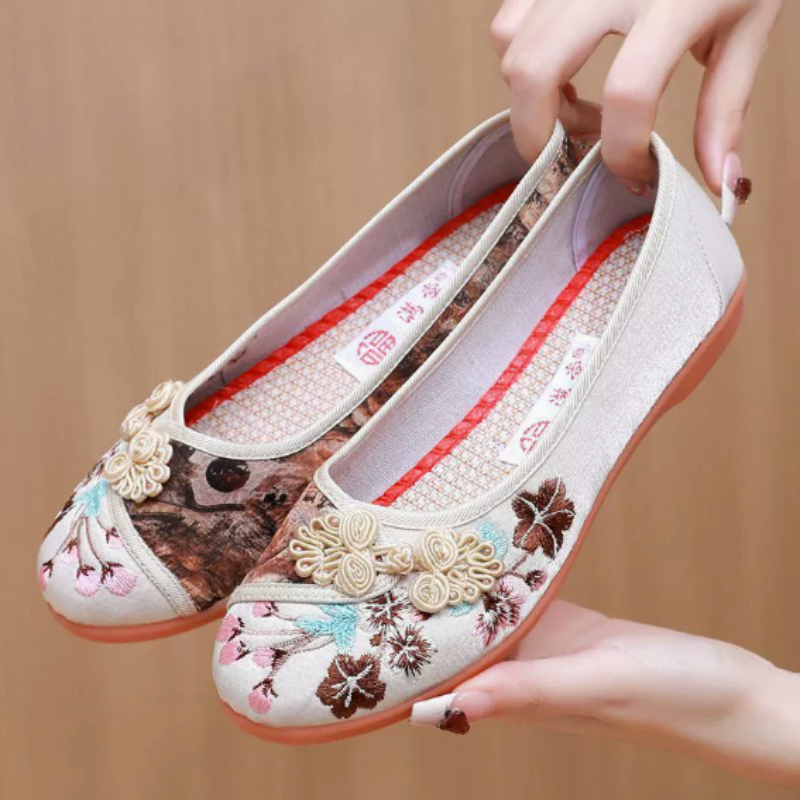 Retro Chinese Style Women Canv - Embroidery Canvas avis et prix