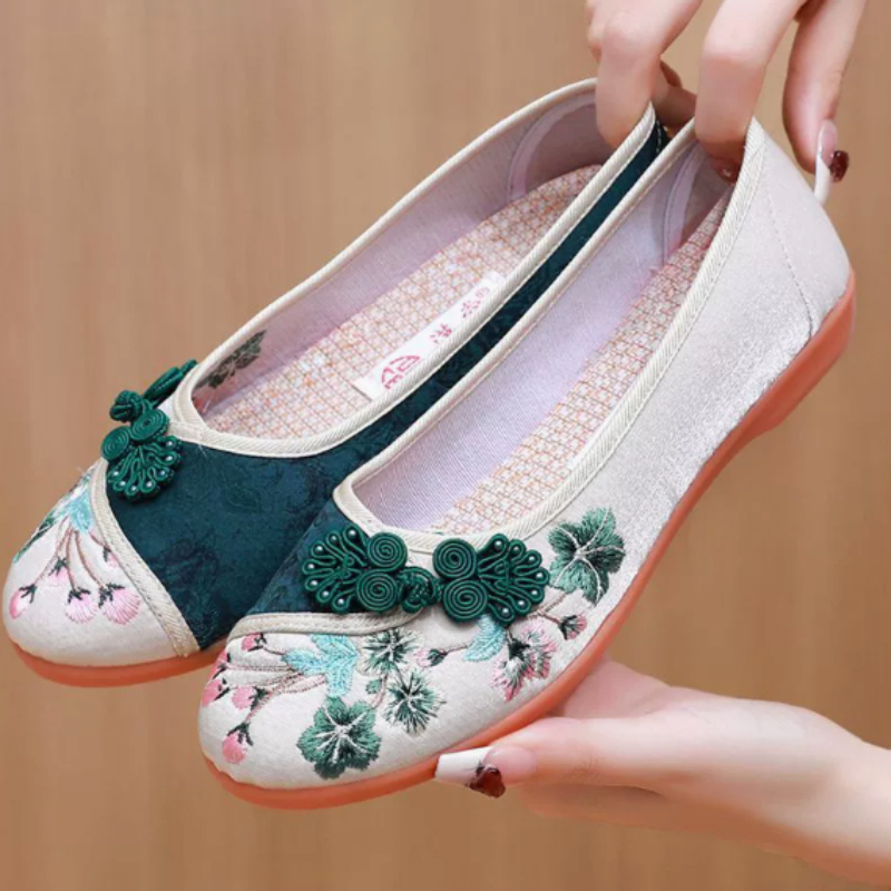 Retro Chinese Style Women Canv - Embroidery Canvas avis et prix