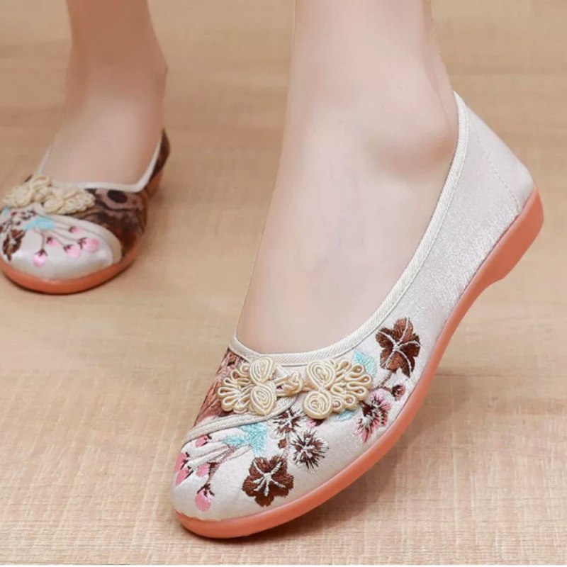 Retro Chinese Style Women Canv - Embroidery Canvas avis et prix