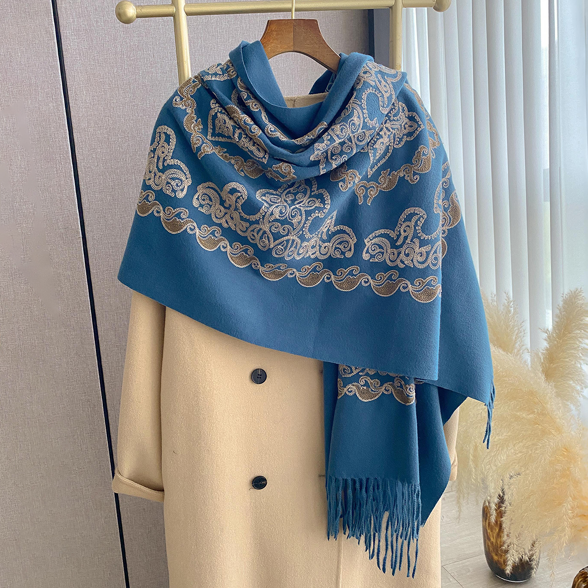 Luxury High Quality Embroidery - Embroidery Pashmina avis et prix