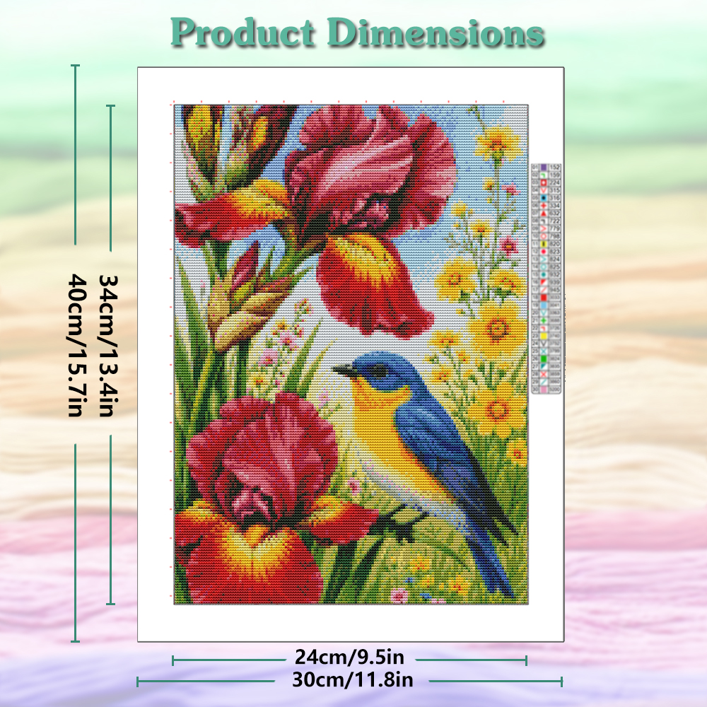 Flower 11CT Cross Stitch Kits  - Embroidery Tas avis et prix