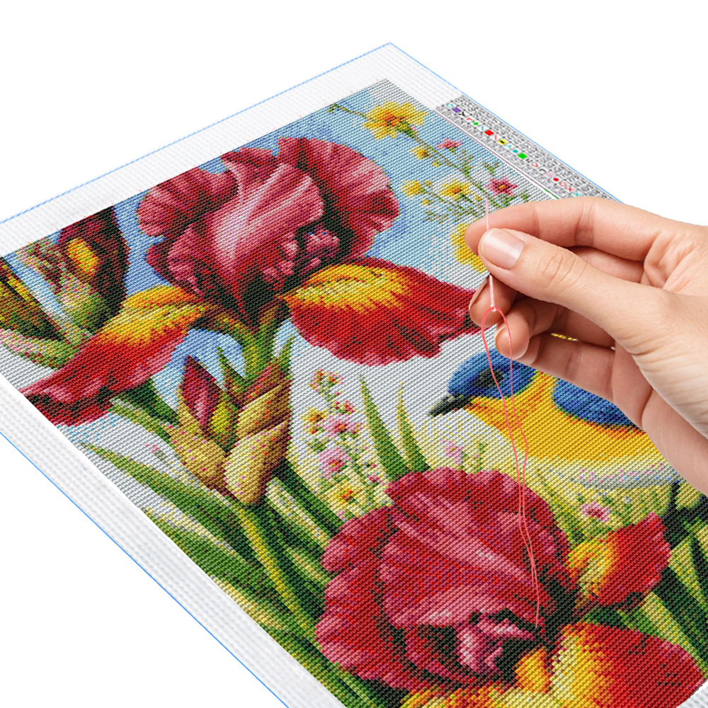 Flower 11CT Cross Stitch Kits  - Embroidery Tas avis et prix