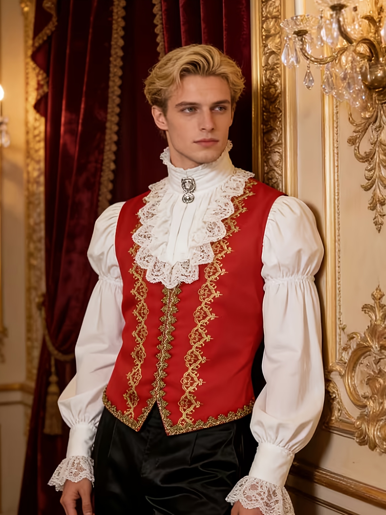 Hot Sale Men Royal Court Waist - Embroidery Vest avis et prix