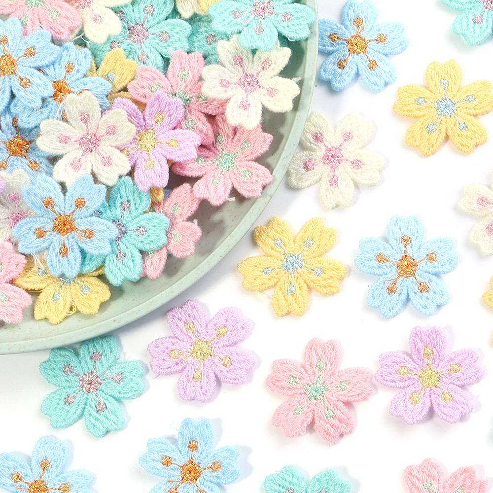 20pcs/lot Colorful 2.4cm Embro - Embroidery Flower avis et prix