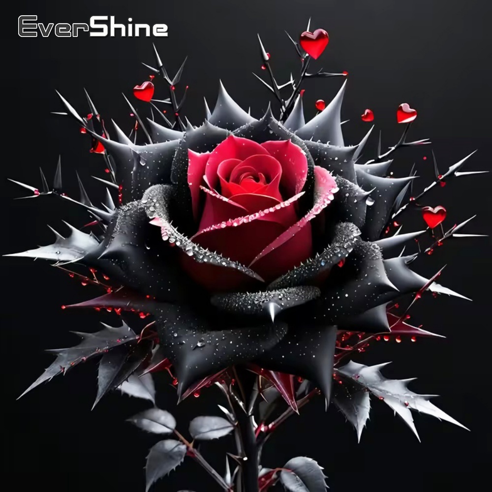 Evershine Diamond Painting Ros - Embroidery Rose Stitch avis et prix