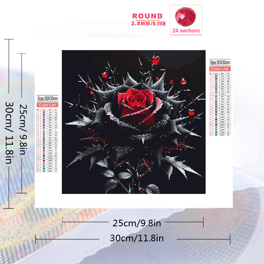 Evershine Diamond Painting Ros - Embroidery Rose Stitch avis et prix