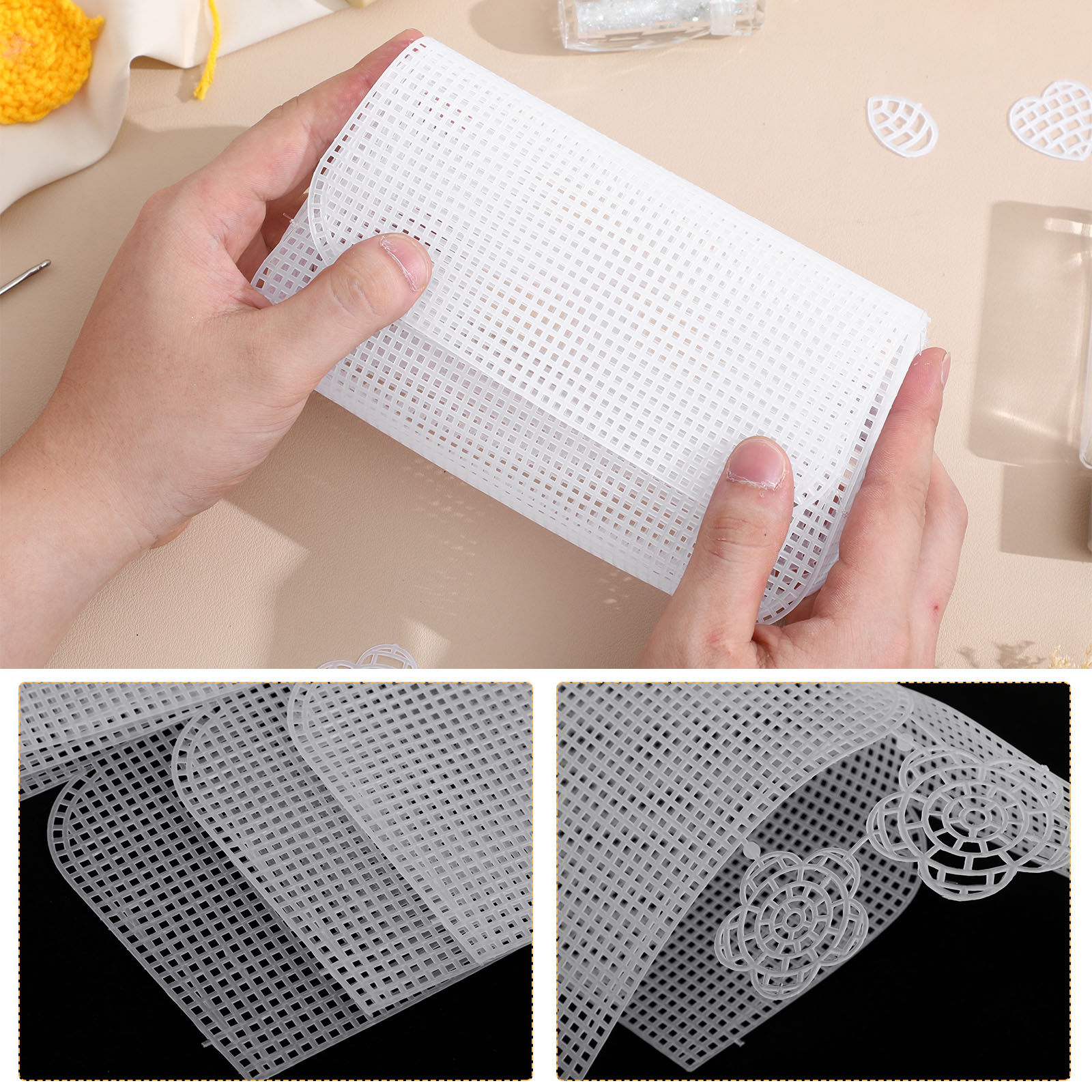 6Pcs Premium Plastic Mesh Canv - Embroidery Sheet avis et prix
