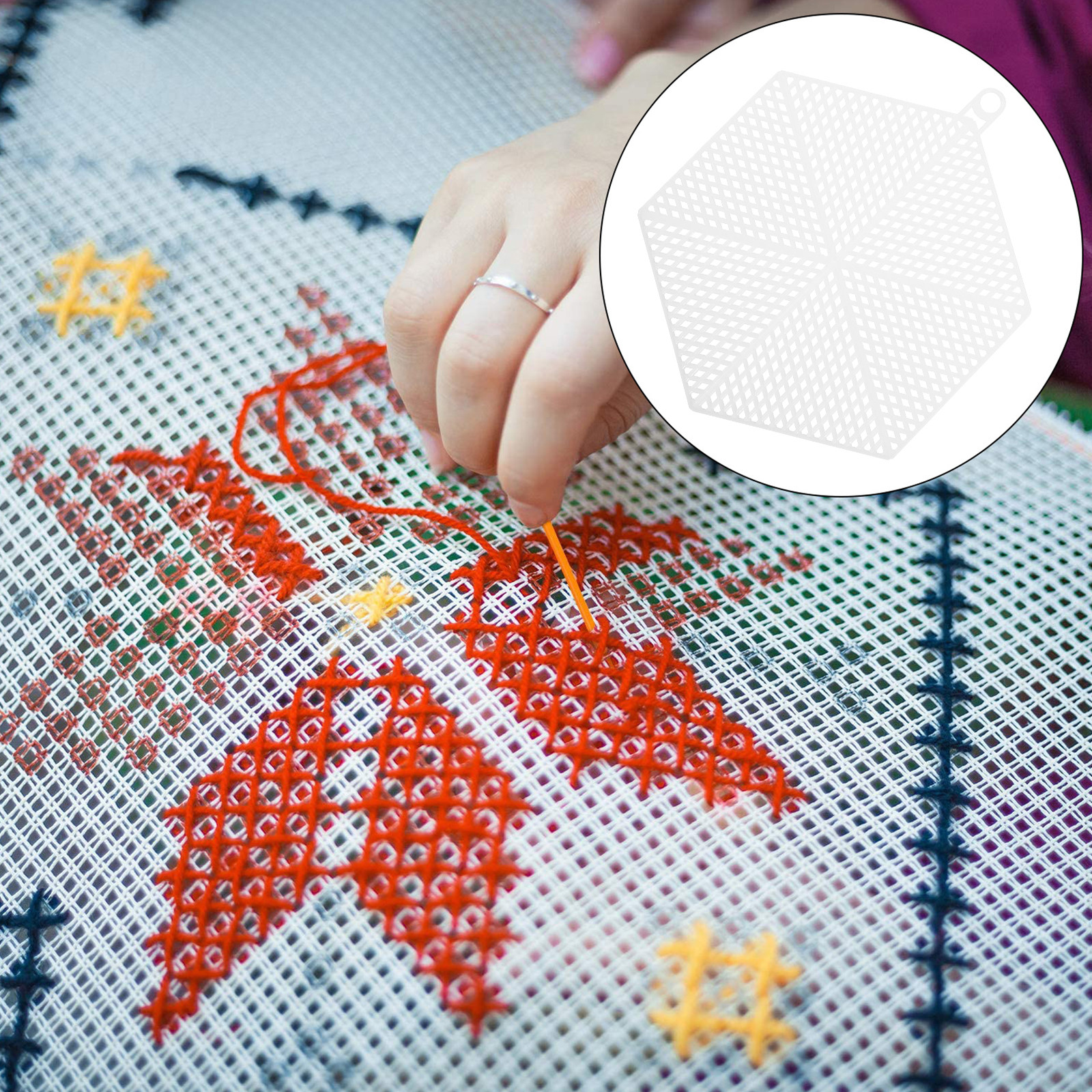 10Pcs White Plastic Mesh Sheet - Embroidery Sheet avis et prix