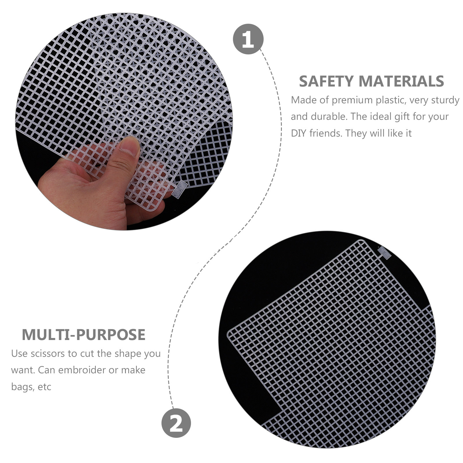 4Pcs Premium Plastic Mesh Shee - Embroidery Sheet avis et prix