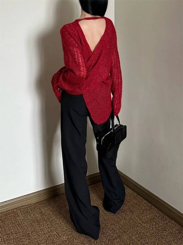 Y2K See-Through Knitted Women' - Embroidery Fashion avis et prix