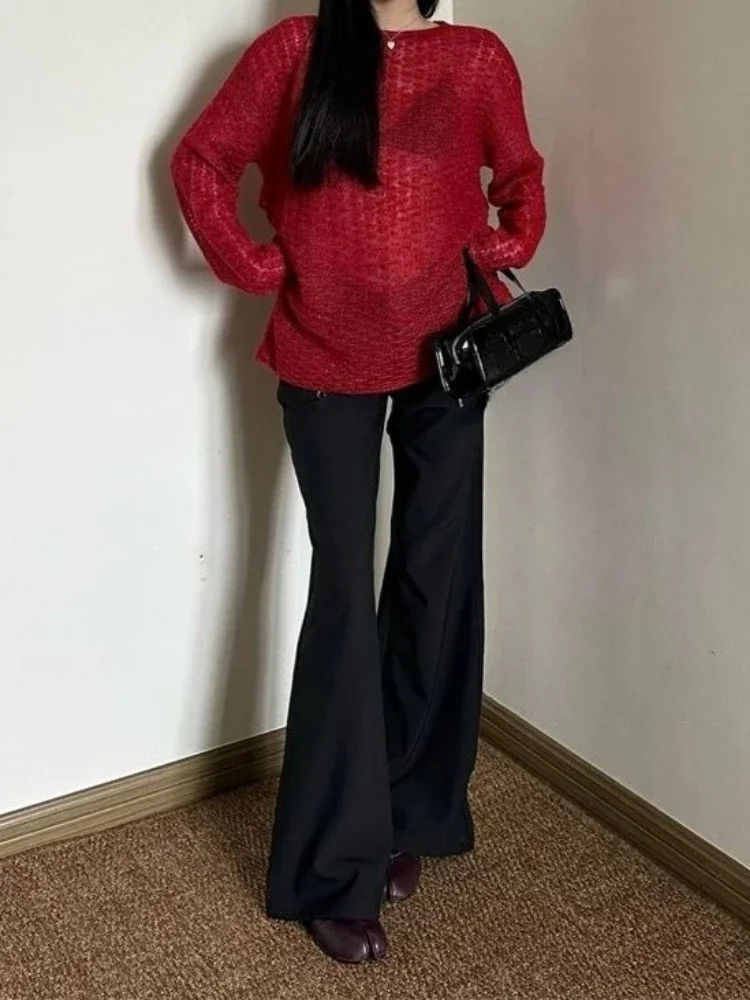 Y2K See-Through Knitted Women' - Embroidery Fashion avis et prix