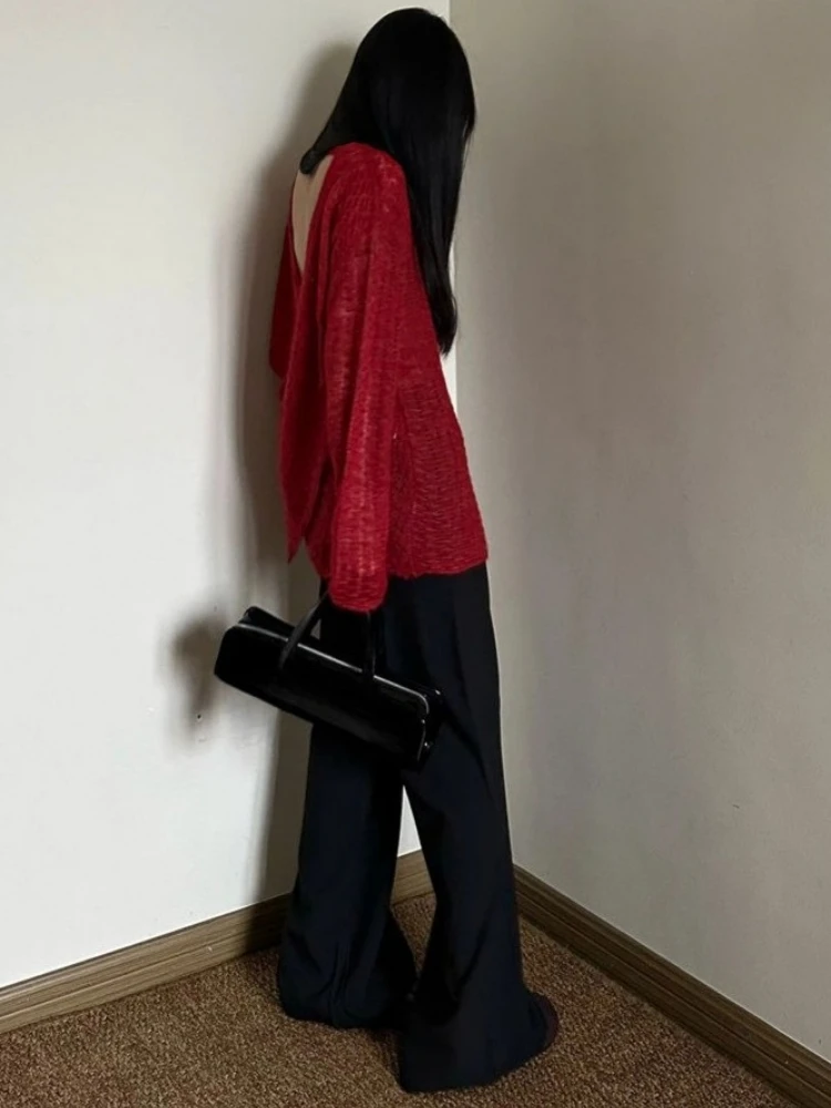Y2K See-Through Knitted Women' - Embroidery Fashion avis et prix